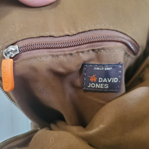 David Jones leather 3 compartment tricolor tote - Picture 5 of 8